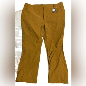 Eddie Bauer Men’s 38x30 Fleece Lined Tech Pants Outdoor Hiking Gold